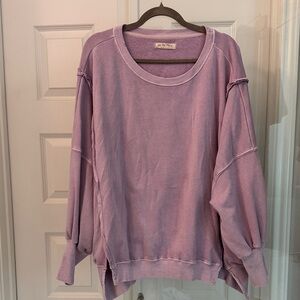 Purple Oversized Sweatshirt